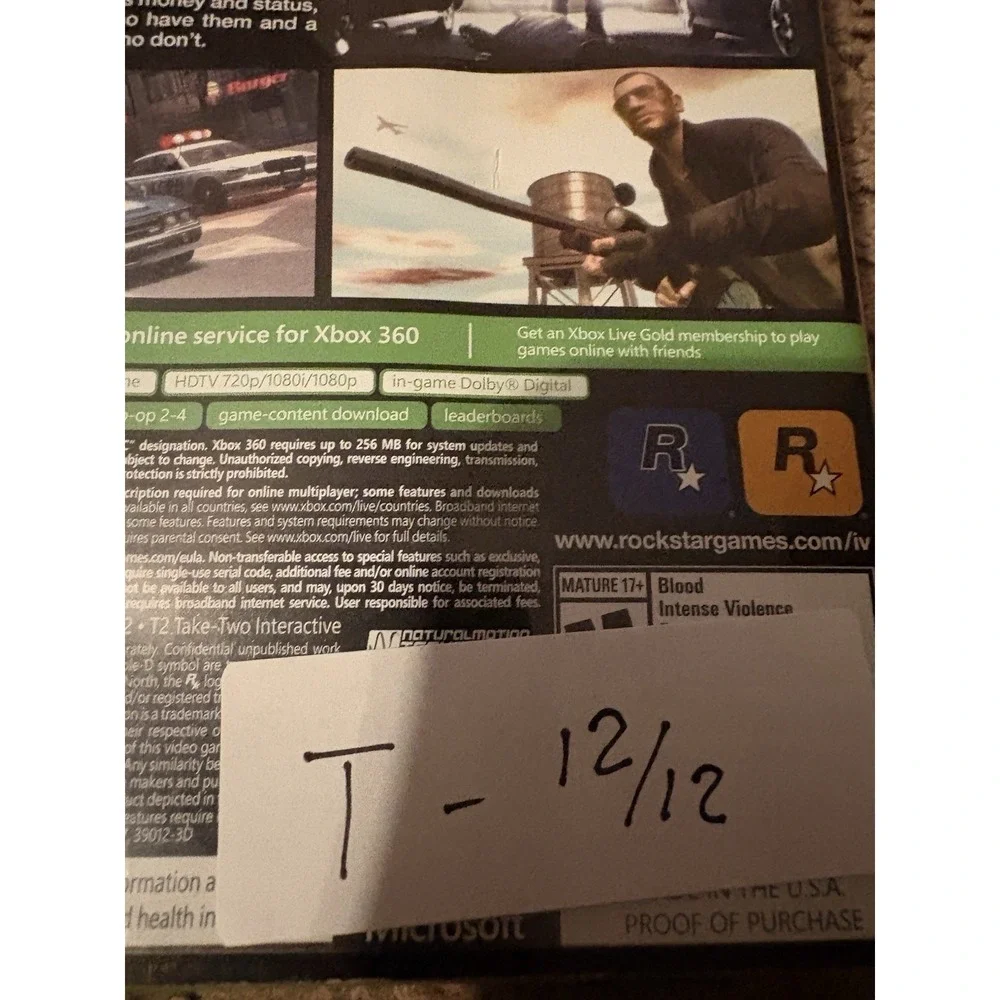 Grand Theft Auto IV (Microsoft Xbox 360, 2008) Tested!